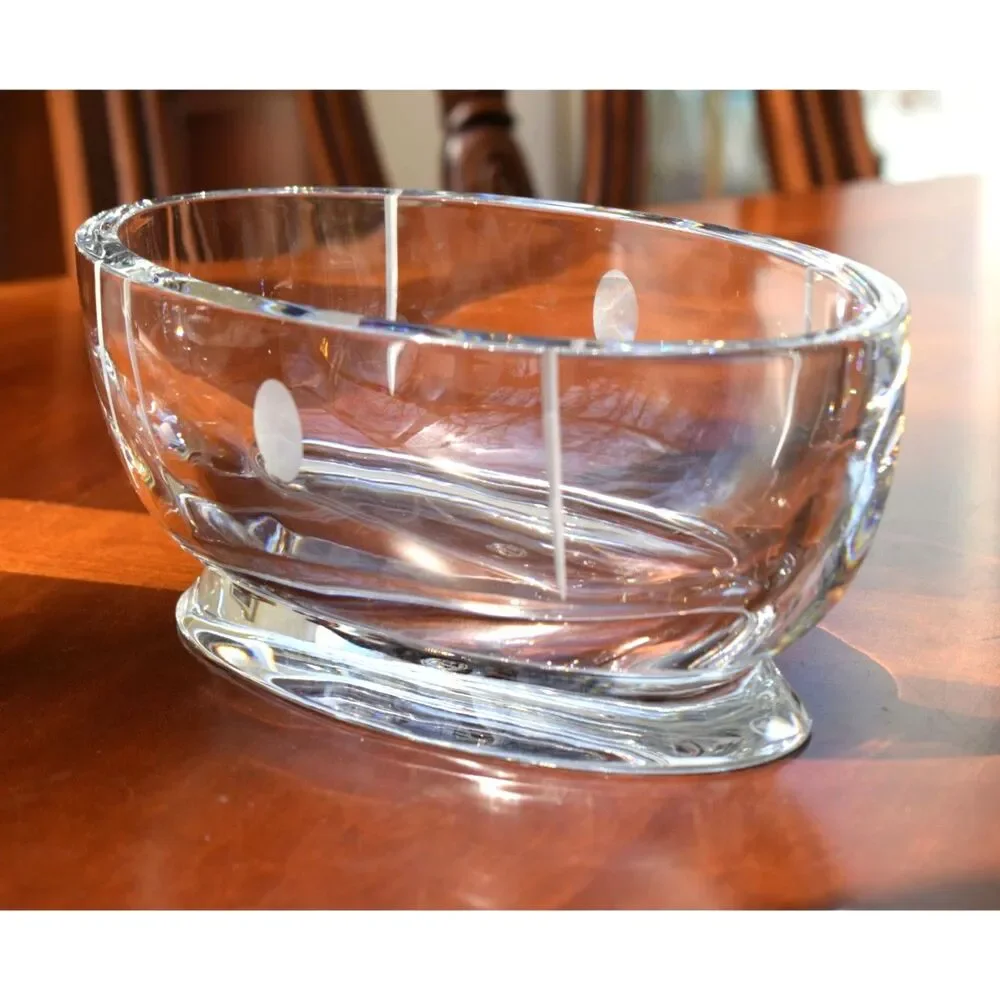 Vintage Baccarat Tranquility Oval Art Glass Crystal Bowl – Made in France